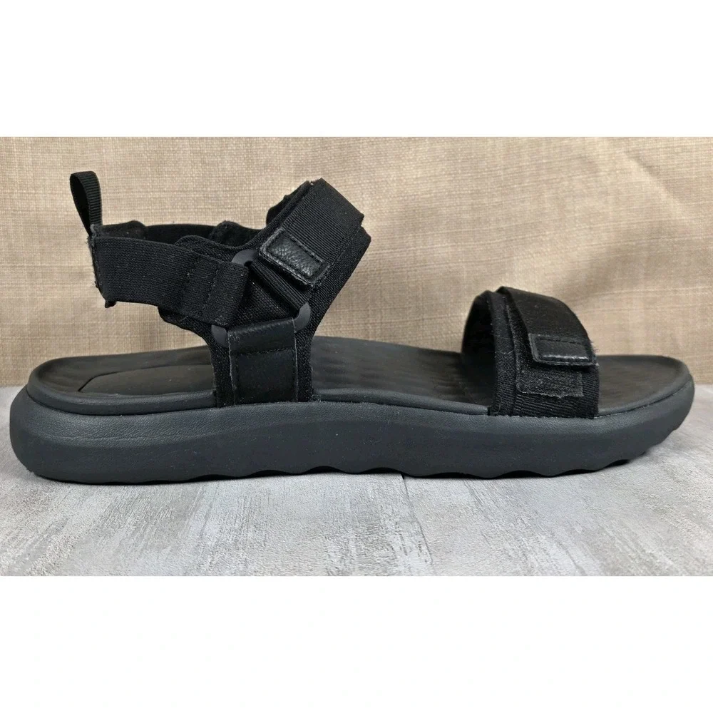 Hey Dude Carson Sandals Mens Size 11 Sport Mode Black Comfort Hiking Beach EUC